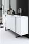 Hanah Home Luxe Conjunto de Muebles de Salón Blanco y Negro